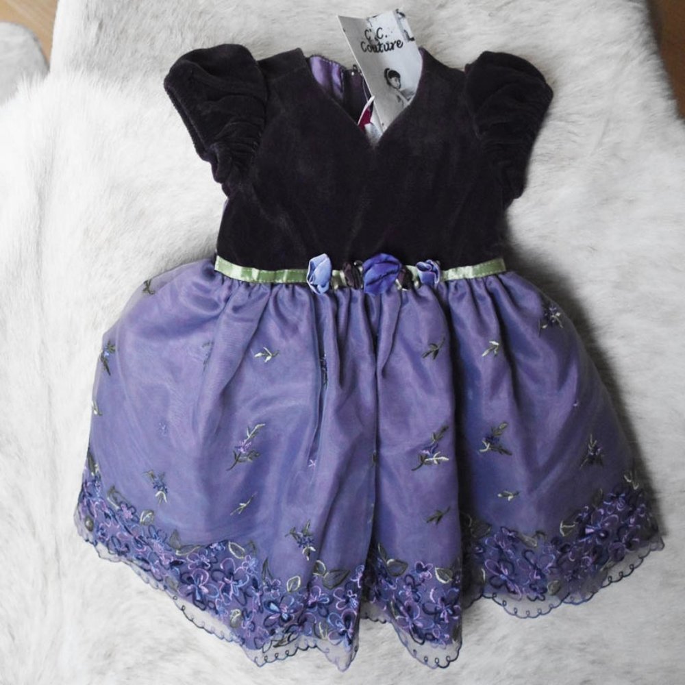 Easter Dress C.C. Couture Velvet Dress